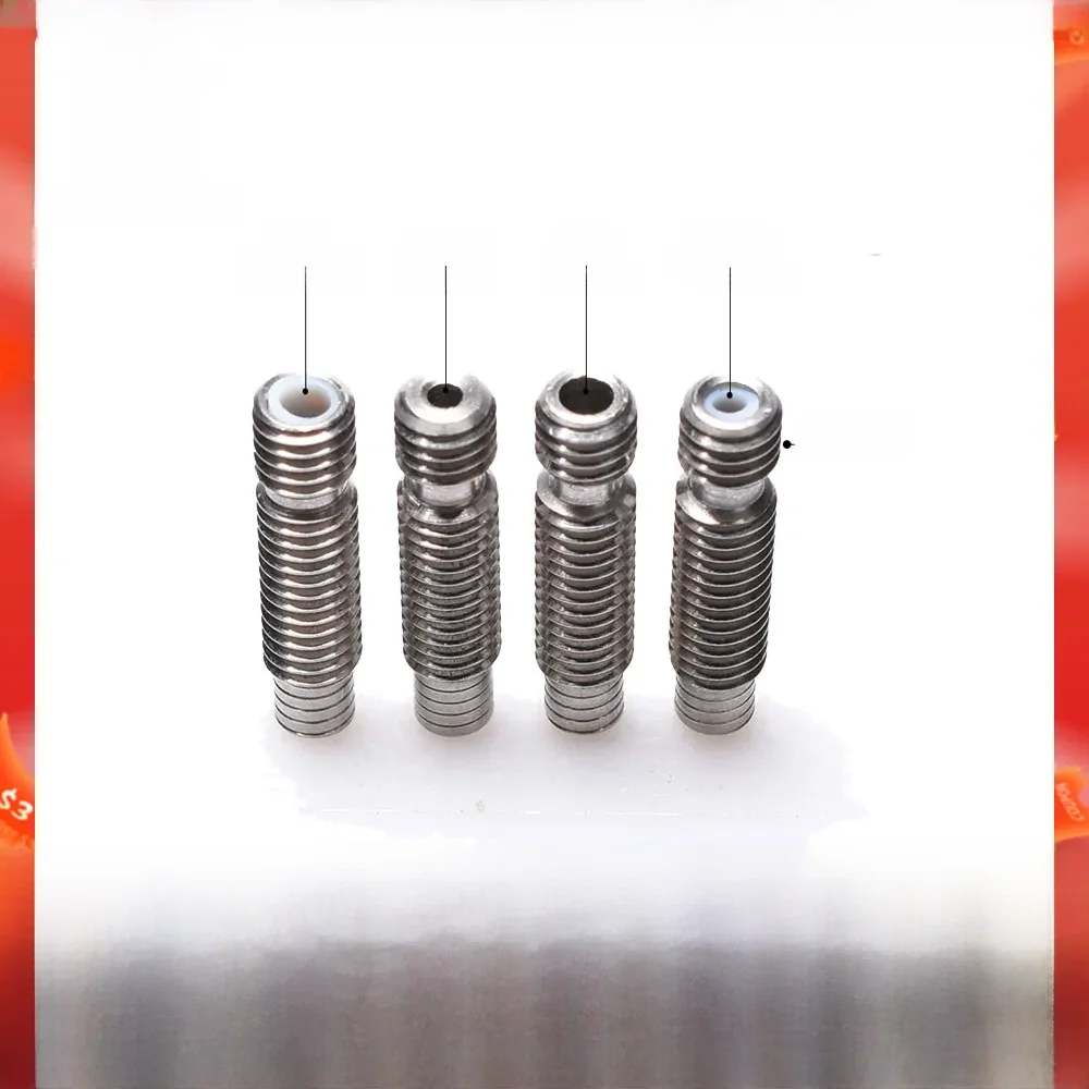 1/15PC V6 Gardło Heat Break Hotend Gardło Całkowicie metalowa rura teflonowa ze stali nierdzewnej dla 1.75/3.0mm Bowden Direct V6 J-head Hotend — zdjęcie 2