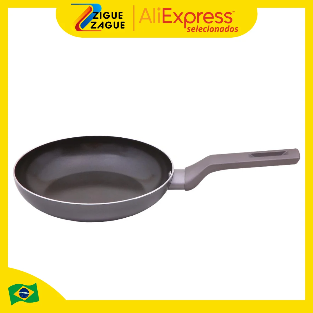 Ceramic Aluminum Frying Pan 20cm 1L Sartin Anti-Flip Graphite High Durability Ideal Kitchen Quick and Practical Preparations