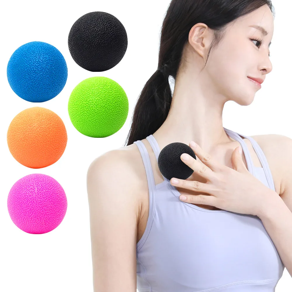 GOMUNARA TPE Massage Ball Single Foot Chiropractic Ball Shoulder Cohesion Lacrosse Yoga Massager