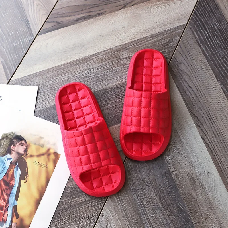 Pantoufles d'intérieur d'été à la mode, tongs douces et confortables, chaussures plates de bain pour Couple, femmes et hommes, sandales d'hÎtel