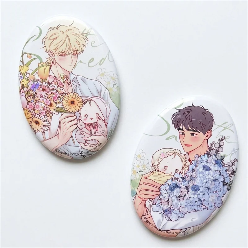 Manwha The Sacred Serpent’s Seduction Taesun Geumryang Cosplay Badge Brooch Lapel Pins Backpack 2Pcs Jewelry Accessories Prop