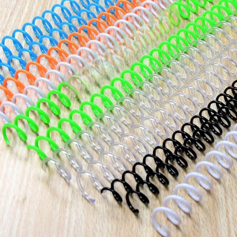 20 SZTUK 30-otworowy notatnik spiralny pierścień do wiązania książek Plastikowy pierścień z pojedynczym drutem Pojedyncza cewka Materiały wiążące Spiralna cewka wiążąca — zdjęcie produktu 7