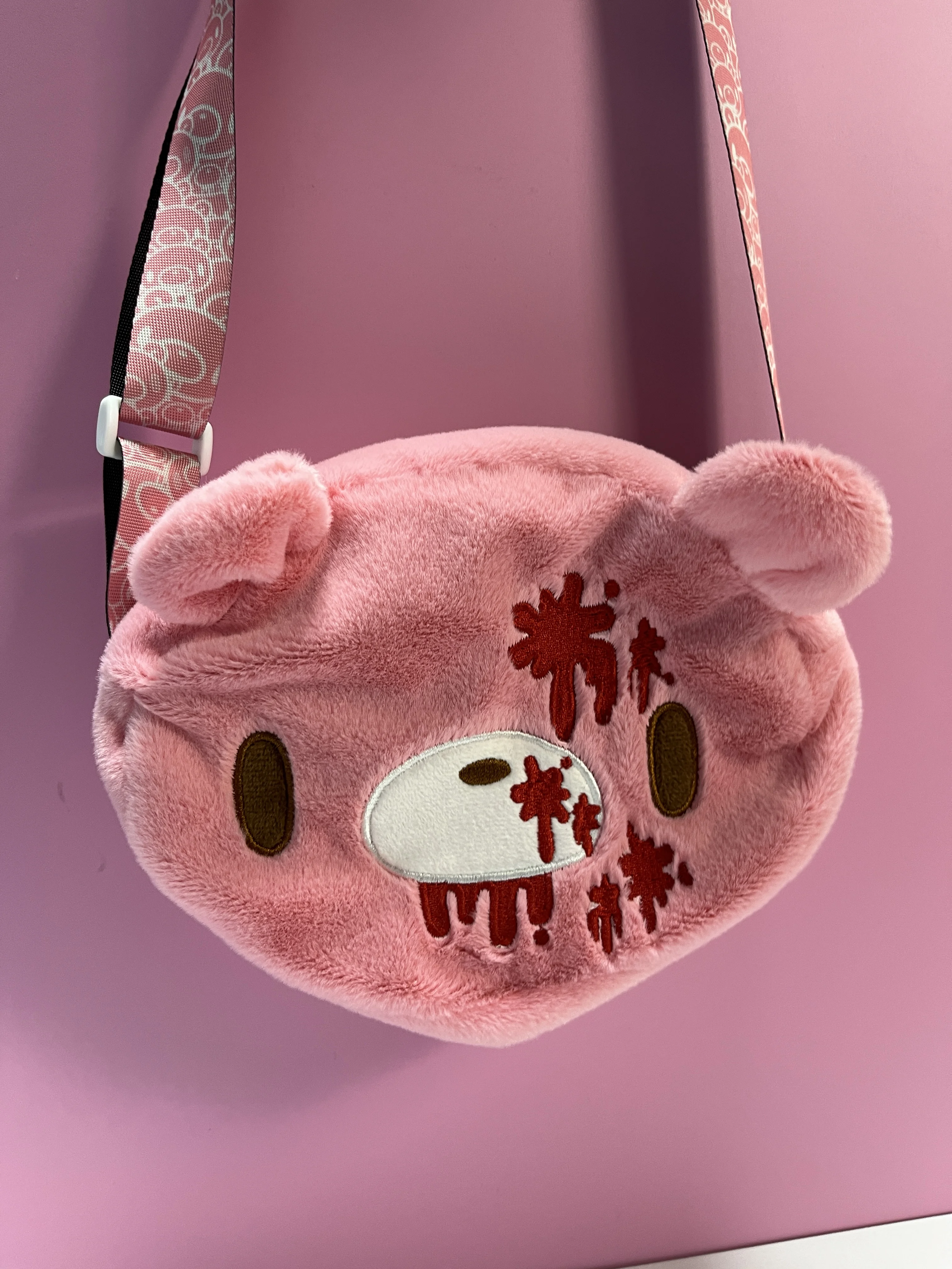 תיק קטיפה ורוד דובי ורוד, תיק צד דובי בלאדי קוואי, תיק כתף אנימה הראג'וקו Y2K, תיק יד רך לנשים בנות מתנה