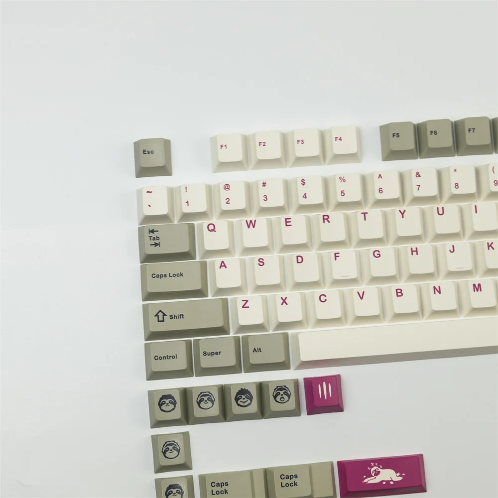 GMK-teclas Sloth, 125 teclas PBT, perfil de cereza, DYE-SUB, personalizadas, para teclado mecánico