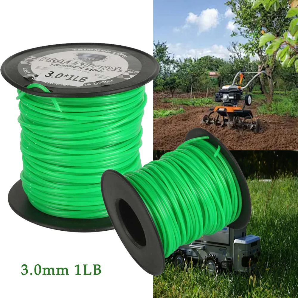 

3.0mm * 1LB Green New Circular Nylon Lawn Mower Wire Trimmer Head String Lawn Mower Nylon Rope