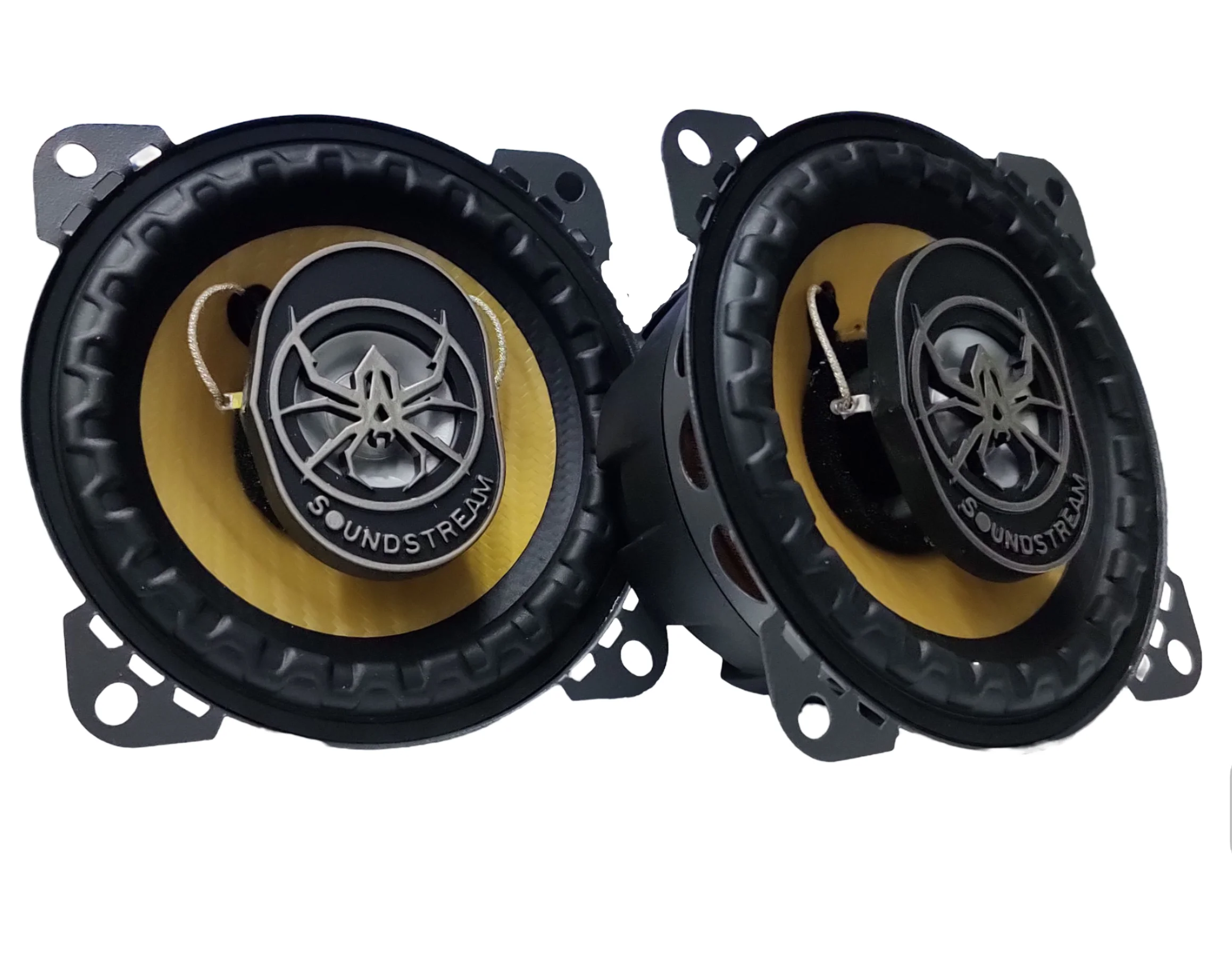 Klaxons coaxiaux Soundstream Pro-400 90 W Rms 4 pouces 4 Ohms 2 voies - Cône en fibre de carbone Impp