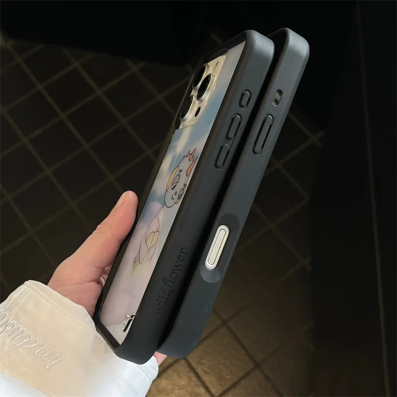 Fashion New Wildflower 3D Cartoon Phone Case for iPhone 17 Pro 15 14 Plus 12 15 14 13 16 Pro Max WF Girl Angel Cover Funda 2025