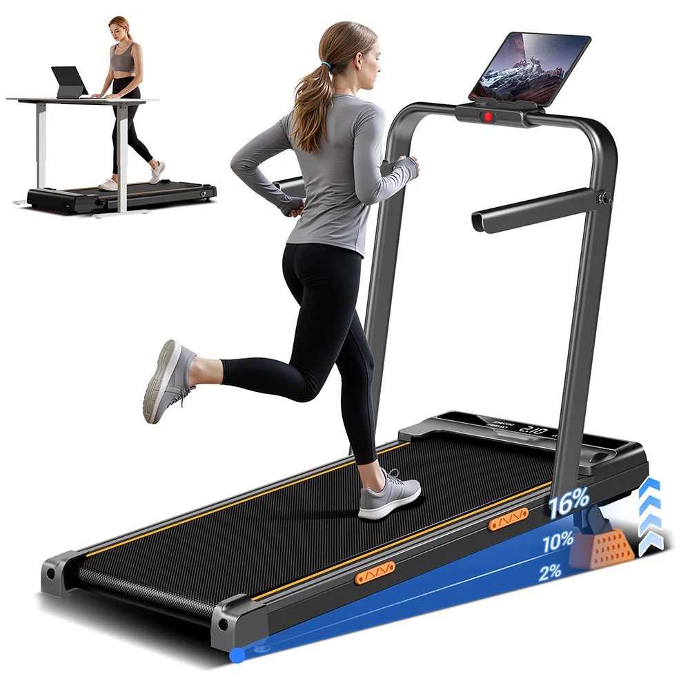 Tapis de course pliable ROBORE X5F avec inclinaison manuelle de 14%, moteur ultra-silencieux de 2,5 CV, vitesse maximale de 10 km/h, capacité de poids maximale de 150 kg, inclinaison réglable sur 3 niveaux, écran LED et télécommande, machine de course compacte et peu encombrante pour salle de sport à domicile et entraînement cardio en intérieur.
