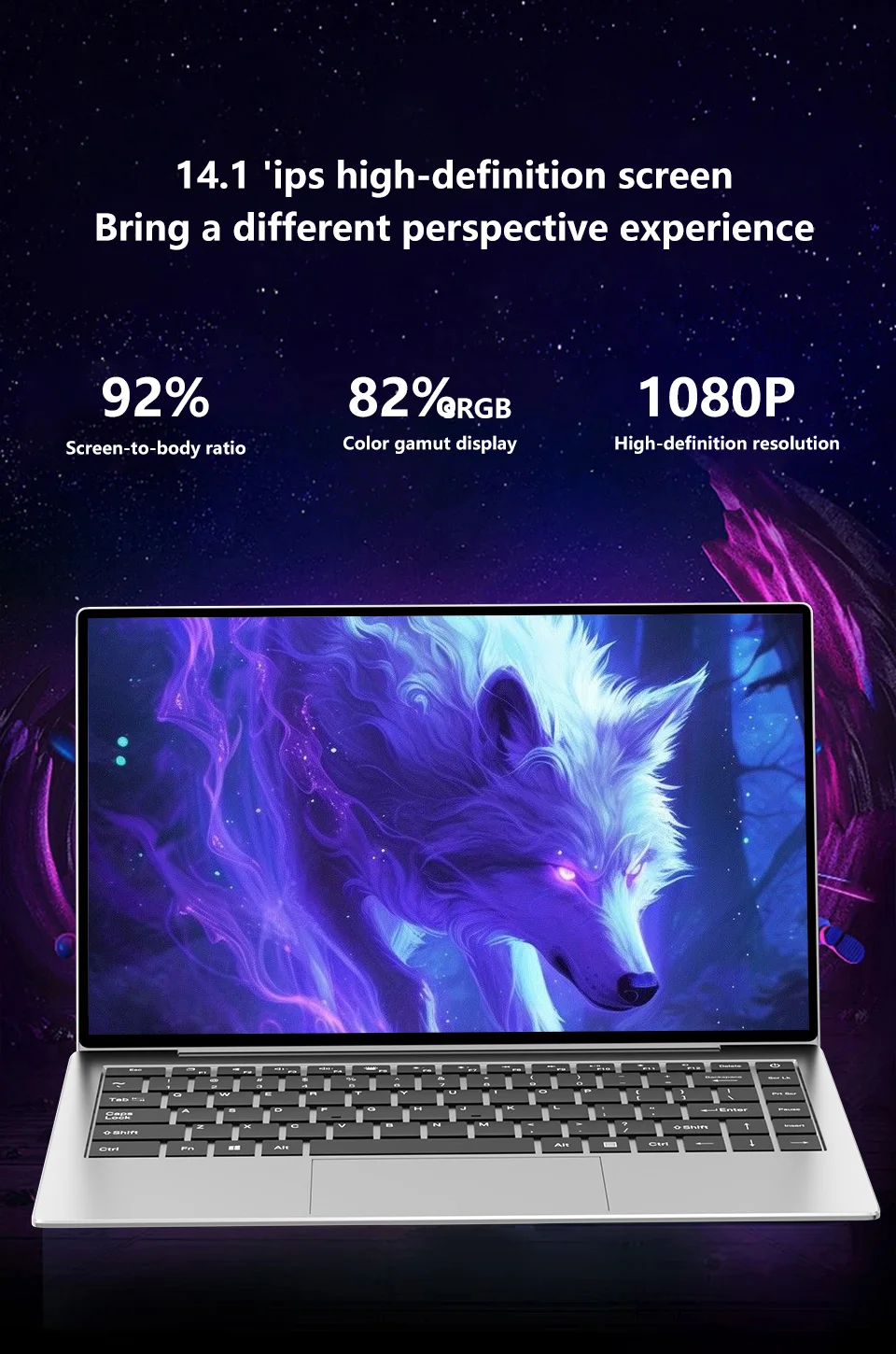 14.1" Intel 4405U Laptop Computer Windows 11 16GB RAM 512GB 1TB 2TB SSD Portable Notebook PC Backlight Office Study Laptops