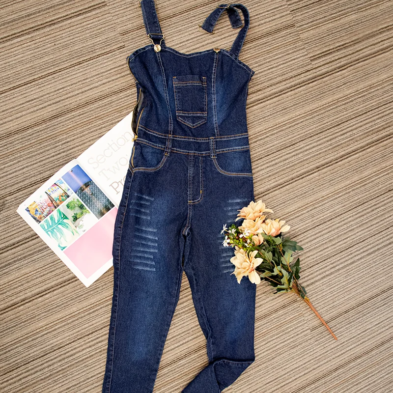 Dark Long Gardener Lisa Jeans With Frontal Buttons/Fashion Women's Clothing/Women's Jeans/Female Jeans Jumpsuit BR