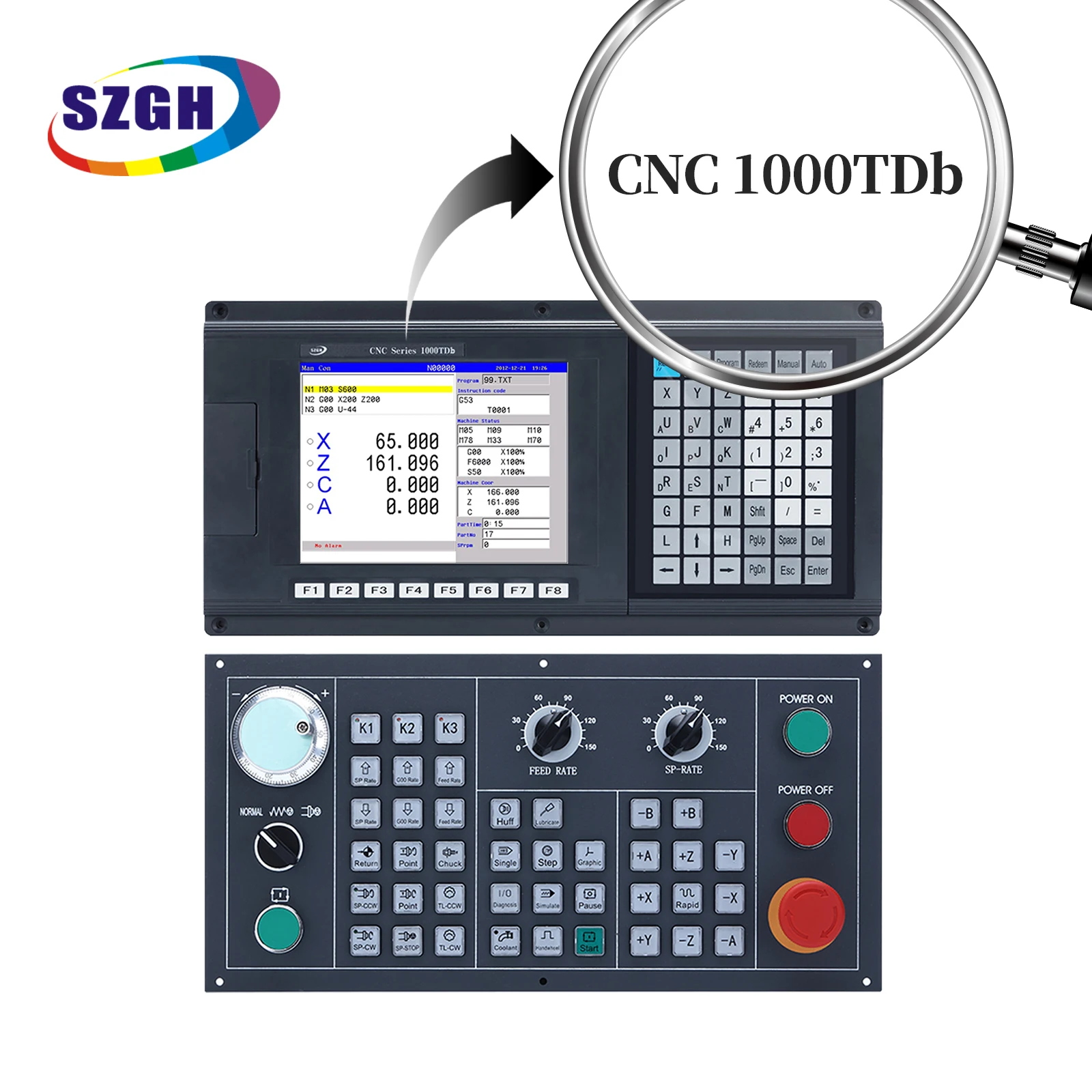 SZGH High Quality With Best Price 2 Axis CNC Lathe&Turning Controller