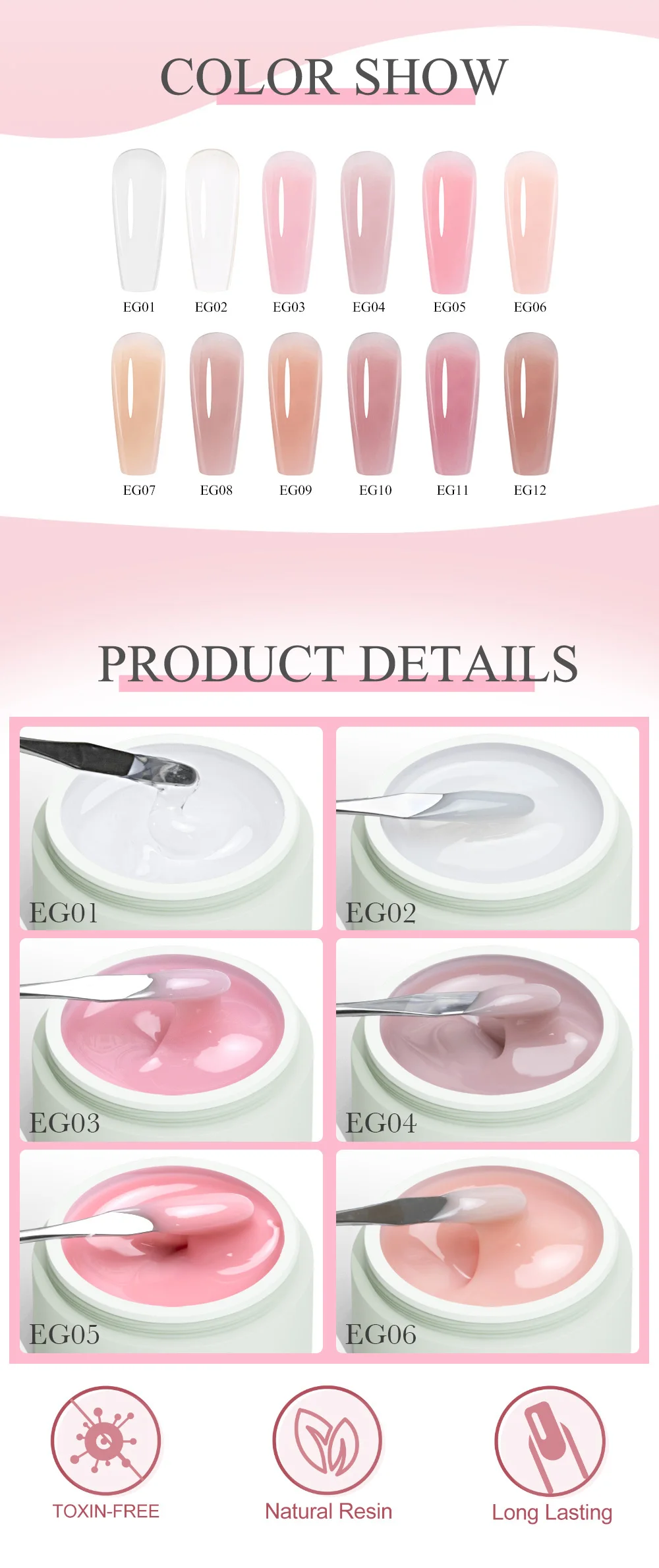 CANNI Creme Verlängerung Gel Venalisa Gelee Gel Milchig Weiß UV Bau Gel Weg Tränken Selbst Nivellierung Builder Nagel Gel Polnisch – Detail 8