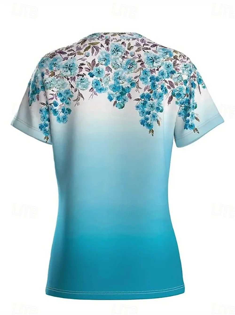 T-shirt à manches courtes et col rond pour femmes, chemisiers College floraux, vacances, week-end, basique, personnalisé