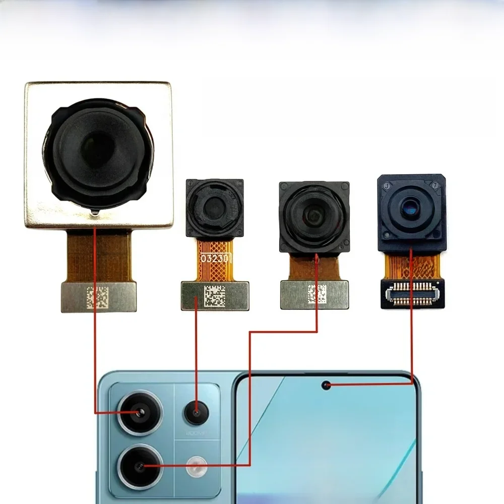 Tylna kamera do Xiaomi Redmi Note 13 Pro 13pro 5G Przednia kamera do selfie z tyłu Główny moduł kamery makro Elastyczny kabel Części — zdjęcie produktu 7
