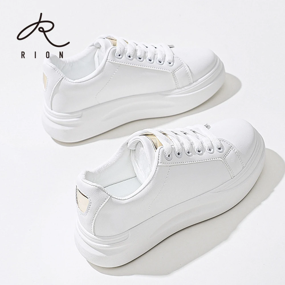 RION Women Shoes Summer Thick Sole White Breathable Platform Round Head Female Casual Sneaker Outdoor Sports All Seasons