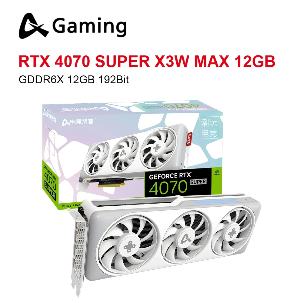 بطاقة فيديو AX Gaming RTX 4070 SUPER X3W MAX 12GB GDDR6X 12GB 192Bit NVIDIA GPU GeForce 4070s placa de video لمكتب الألعاب #6