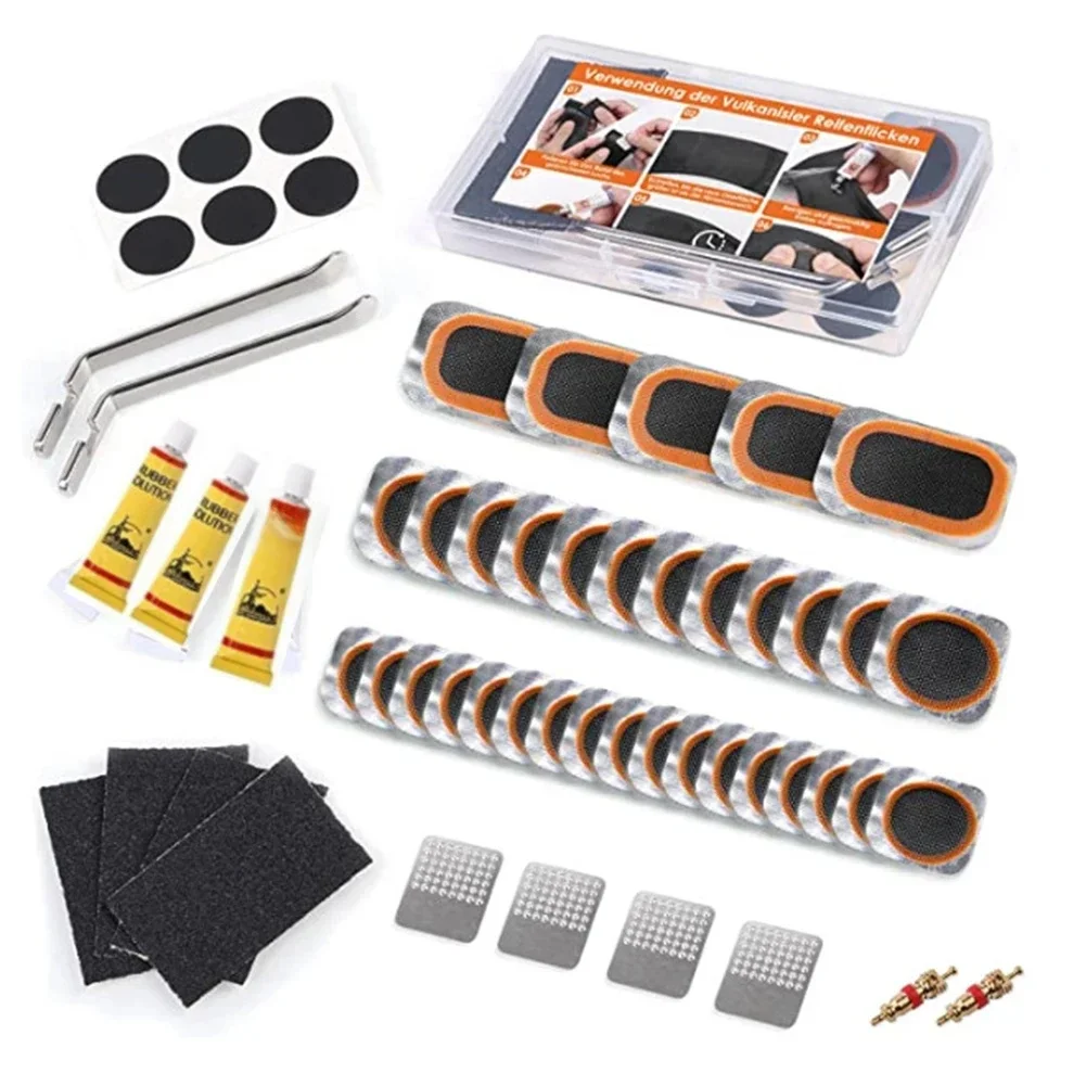 AliExpress Portable Bicycle Flat Tire Repair Kit - Quick-Dry Rubber Patches, Glue Set for MTB & Road Bike Inner Tubes