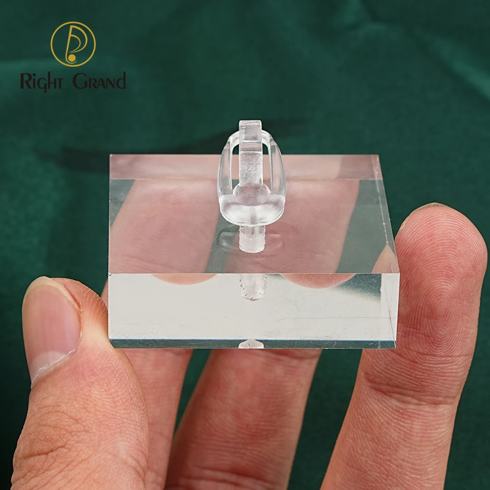 Clear Polished Acrylic Square Jewelry Display Holder Stand for Nose Ring Clicker Hoop Earring Piercing