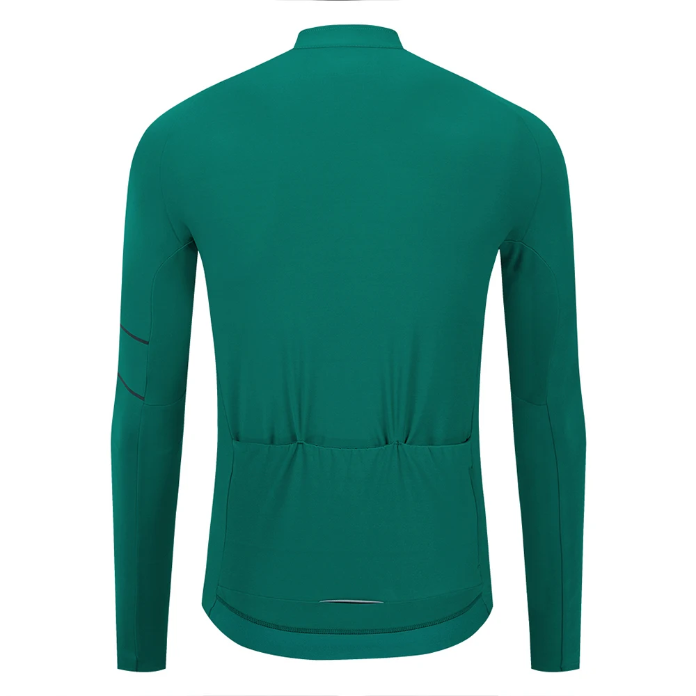 YKYWBIKE Radtrikot 10-20 ° C Herbst Langarm Rennrad Kleidung Thermo Fleece Wärme MTB Fahrrad Jersey – Detail 13