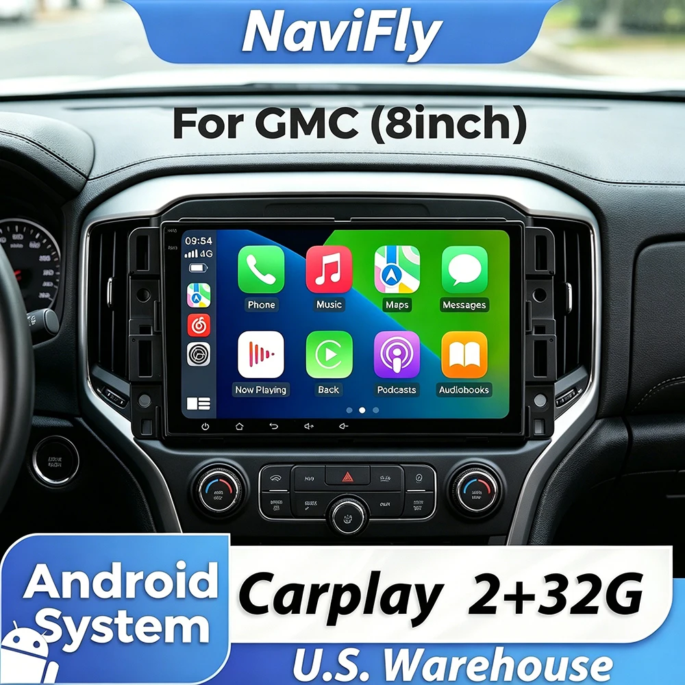 

Navifly 2Din 8-inch Rearview Camera IPS Display Touch Screen Car Radio CarPlay Android Auto Multimedia Player For Chevrolet Silverado GMC Sierra Impala Traverse Avalanche Express Yukon Acadia Savana Stereo RDS AutoRadio GPS Navigation WIFI BT SWC