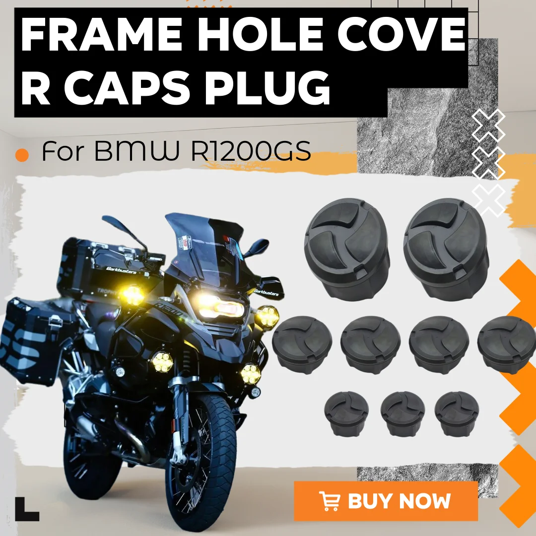 

Motorcycle Frame Hole Cover Caps Plug Accessories Spare Parts Replace Parts Hole for BMW R1200GS 2014-2018