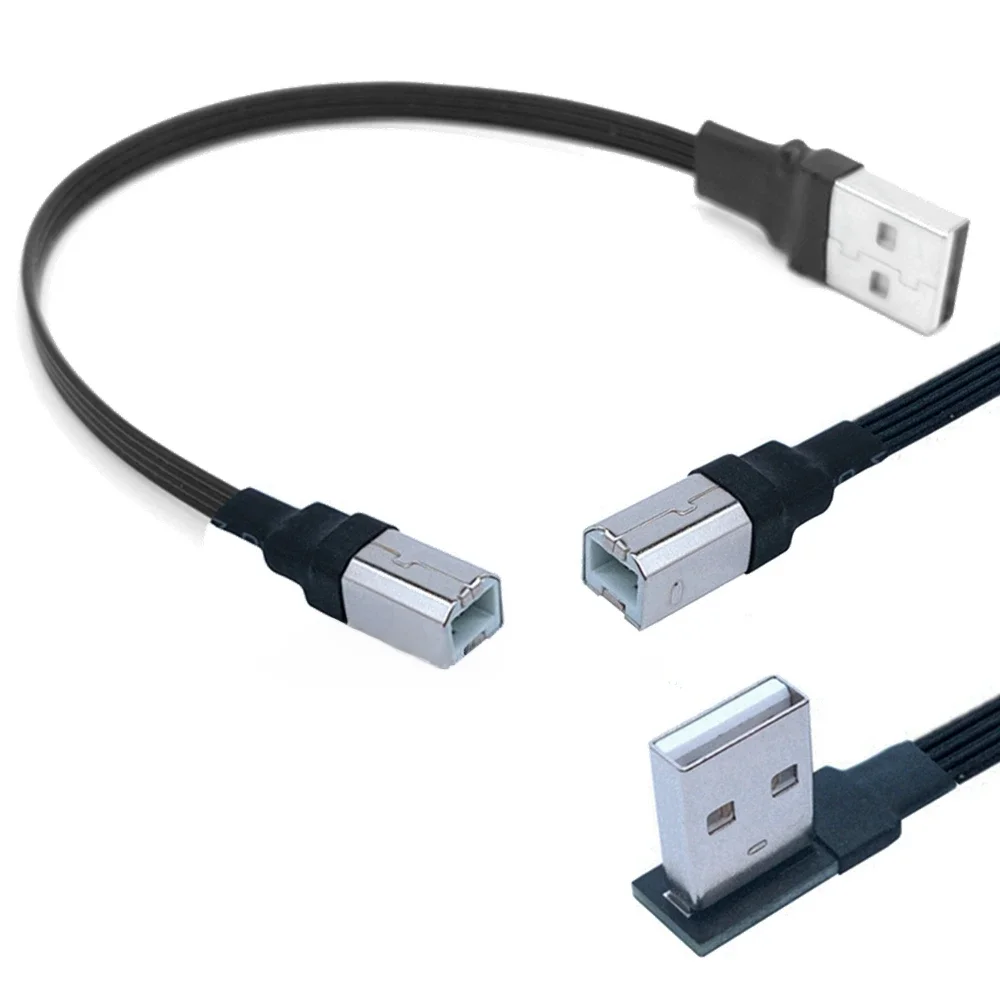 5CM-3M 90 stopni Kabel USB 2.0 do drukarki typu A męski do typu B męski 10CM 20CM 30cm 50cm 1m 2m 3m — zdjęcie 2