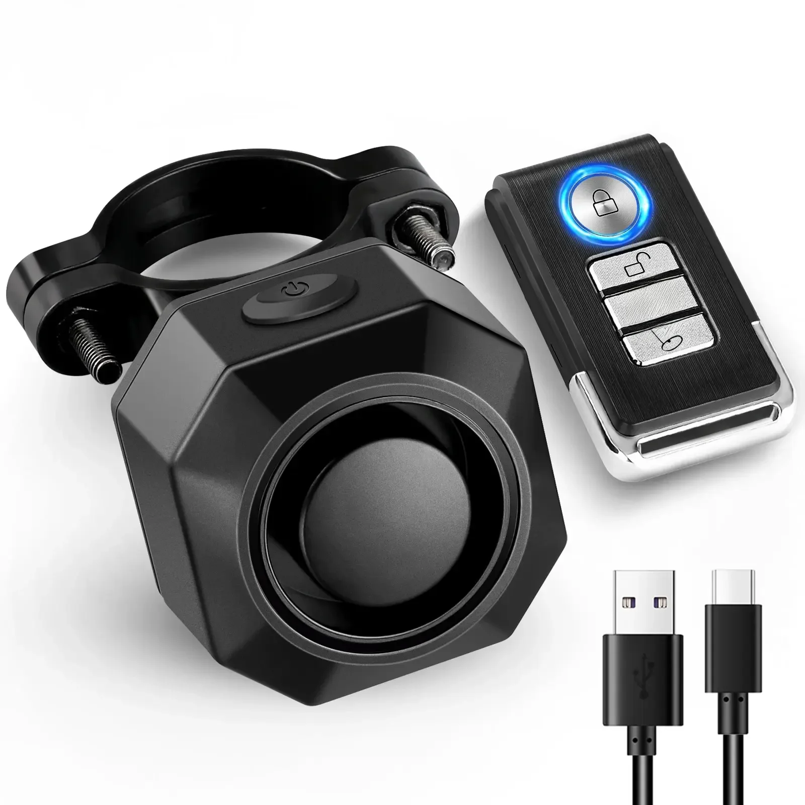 AliExpress UK Wireless Bike Vibration Alarm USB Charging Remote Control Burglar Motorcycle Bike Security Detector System Bicycle Alarm