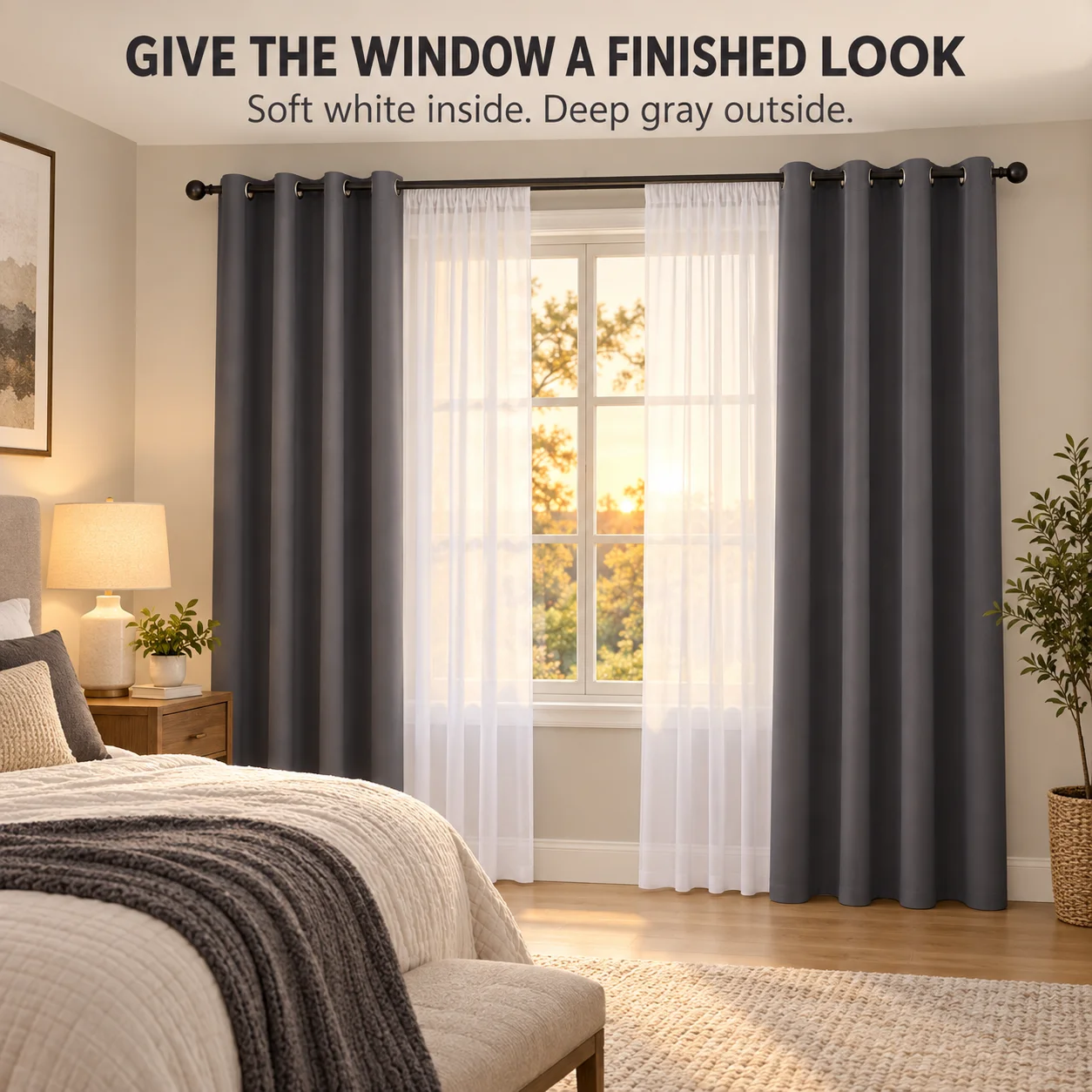 White Semi-Transparent Sheer Curtains Voile Tulle Drapes Light Through Window Treatments for Bedroom Living Room