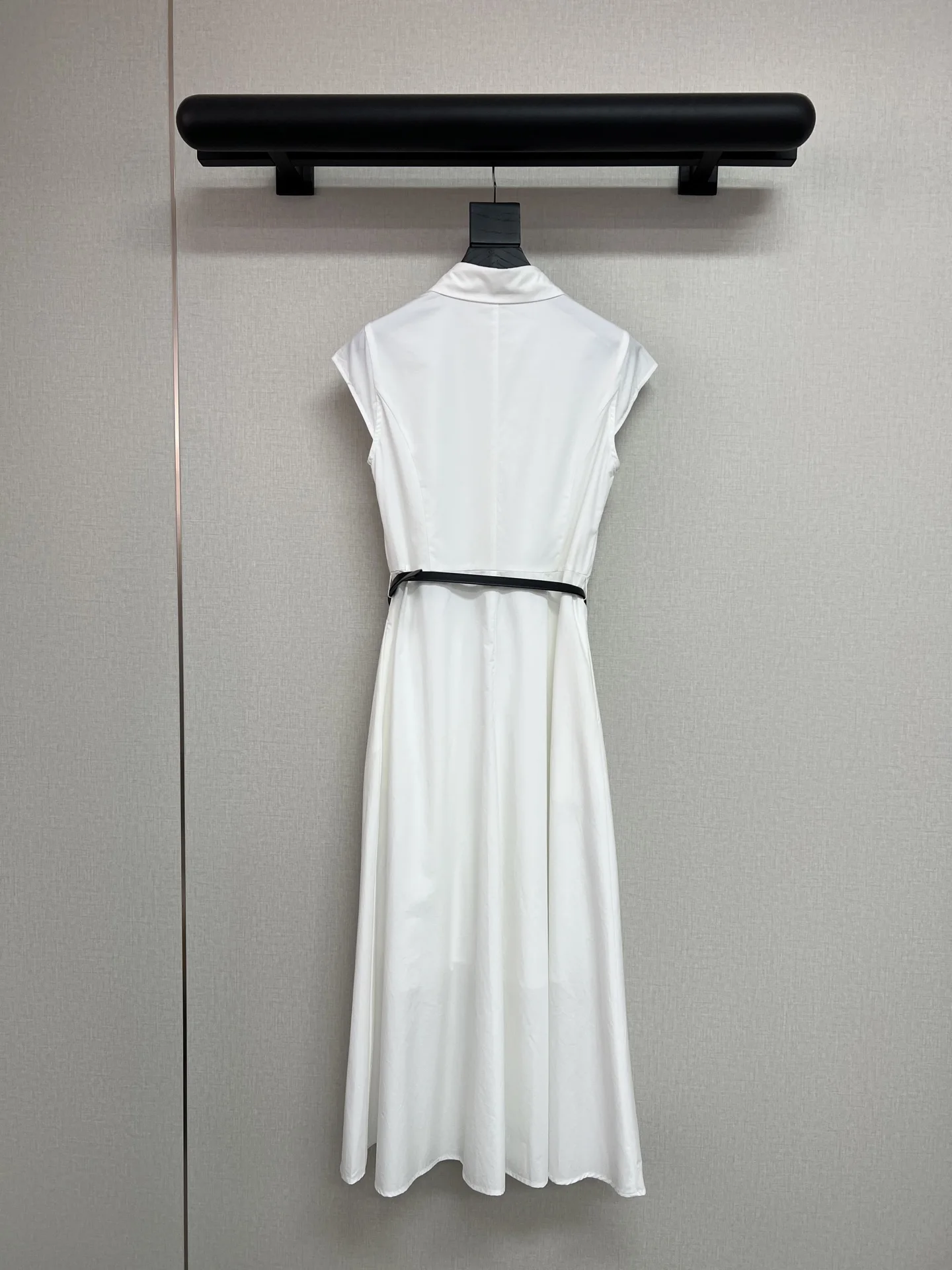 

2026 Spring/Summer New Fashion Casual Round-neck Sleeveless Corseted Waist Belt Dress For Women