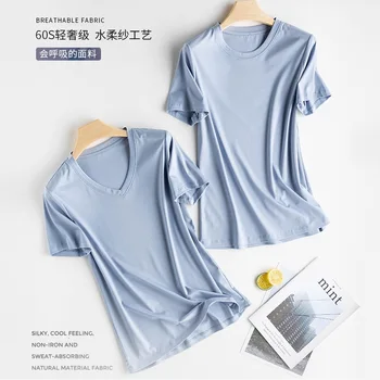 여성용 실크 코튼 티셔츠, 여성 상의 화이트 셔츠 탑 여성 의류 빈티지 티셔츠 여성 블랙 여름 의류 소녀 티셔츠 여성 반팔 반팔티 명품 여름 블라우스 크롭 한국 옷 여자 셔츠 빅사이즈 하라주쿠 상의 니트 오버핏 빈티지 탑 티 오프화이트 럭셔리 의류 스트라이프 브이넥 면티 크롭티 원피스 아미 시스루 명품티셔츠 남자 나시 긴팔 오프숄더 여성의류 남성 가디건 여성티셔츠 여성티 롱티셔츠 레이스