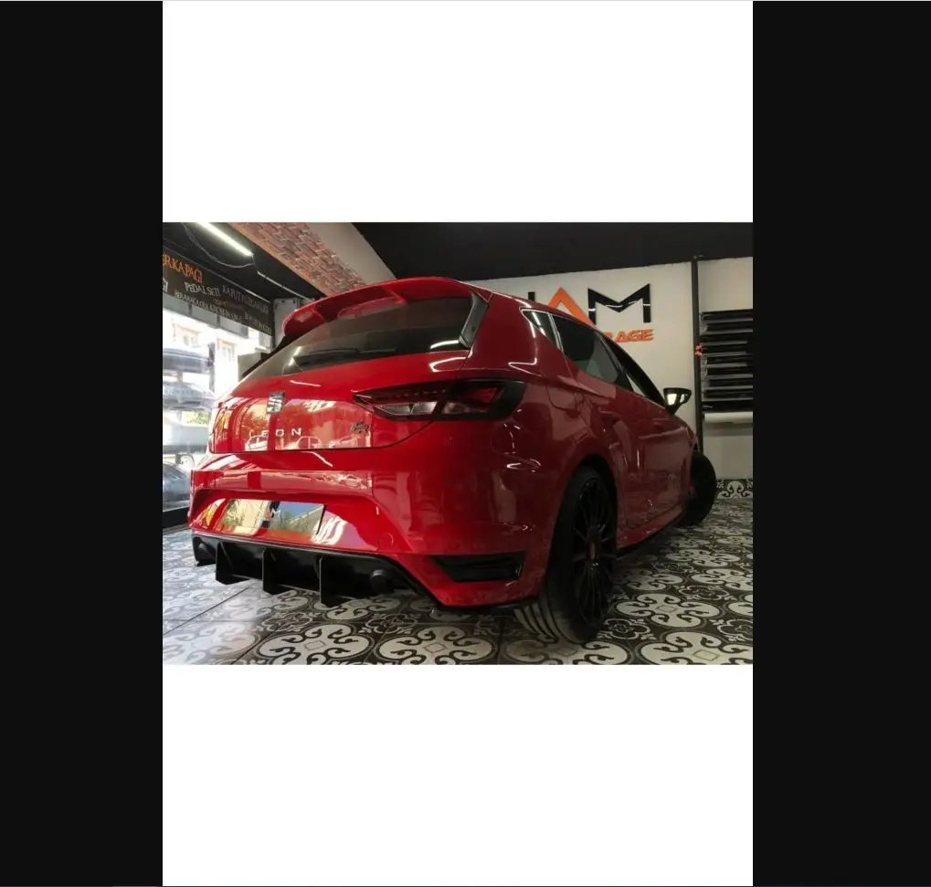 For Seat Leon Mk3 2012 To 2016 Models Diffuser Flaps Rear Bumper Extension Attachment Car Styling Auto Universal Mud Flaps Tail