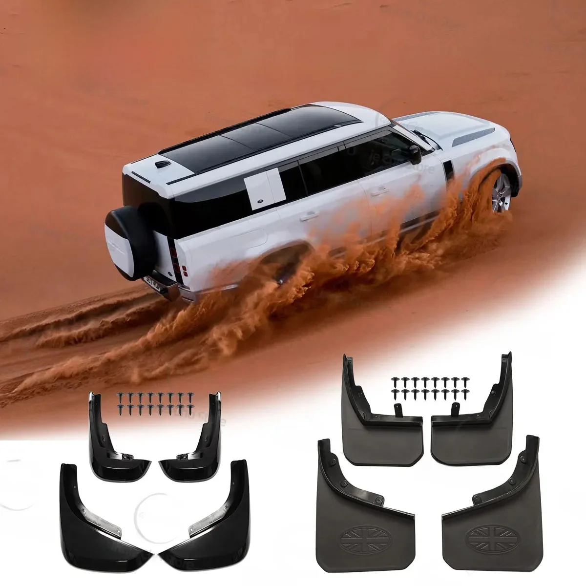 Spatbord Voor Defender 90 110 L663 2020-2025 Geen Ponsen Auto Spatbord Voor Land Rover Defender Accessoires Spatlappen splash Guards - afbeelding 2