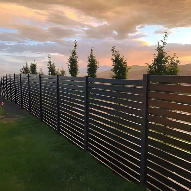 لوحة سياج ألومنيوم مقاومة للصدأ - حاجز أمان لساحة الحديقة مطلي بالمسحوق | سهلة التركيب #5