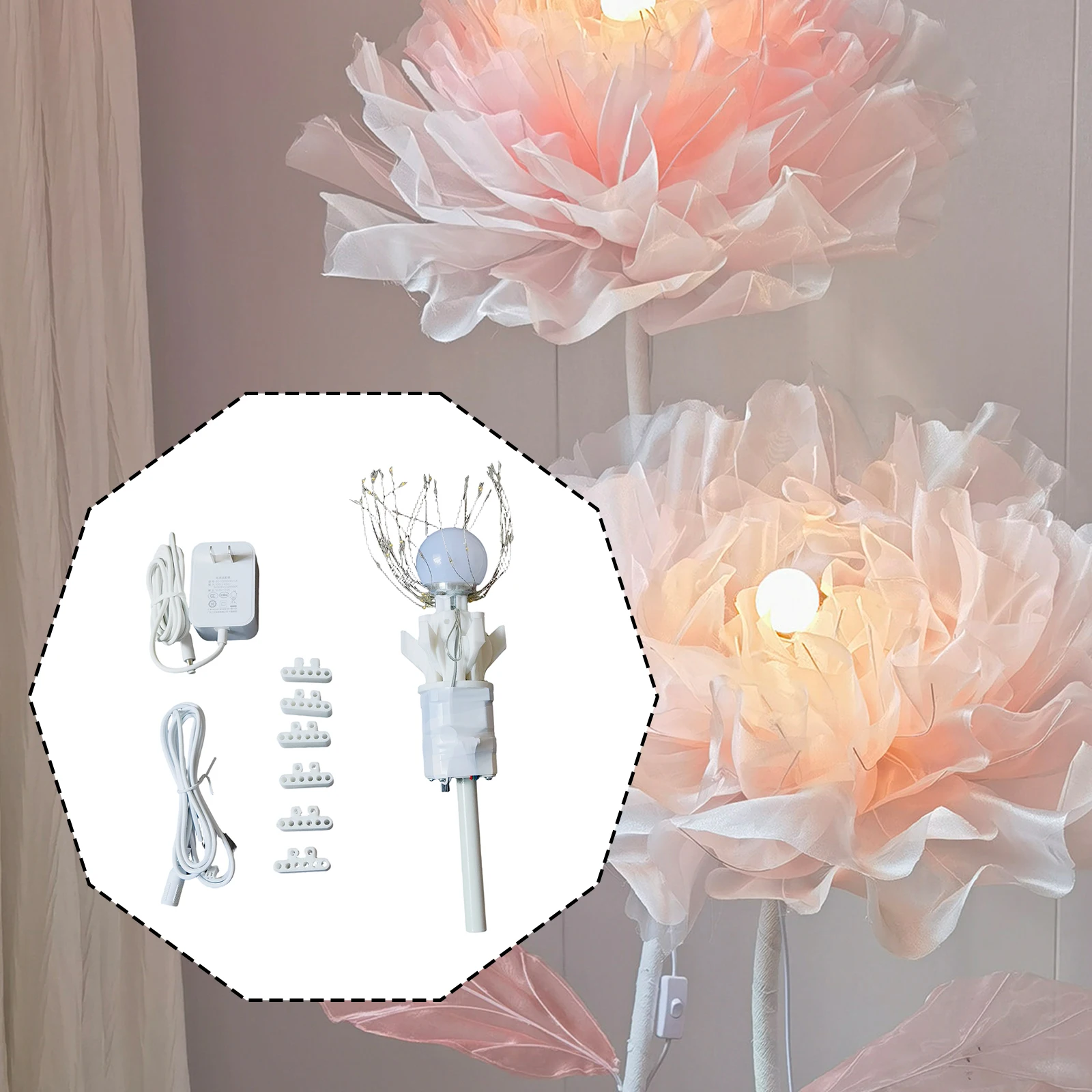 

DIY Electric Flower Opener Lightweight Mechanical Moving Flower Engine Decoration for Events Display Holidays Birthdays Stage