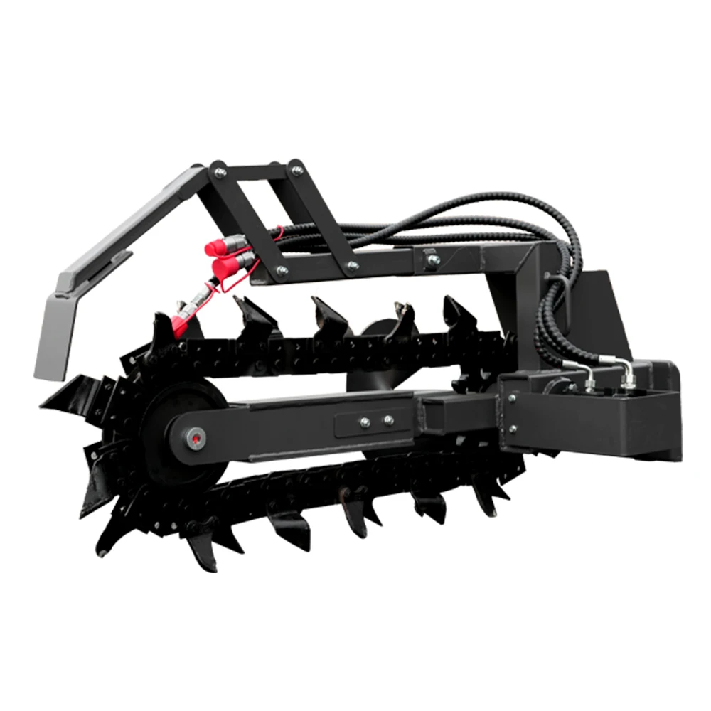 

Construction trencher, fast trenching, suitable for small skid steer loaders, suitable for trenches in various soils/rocks