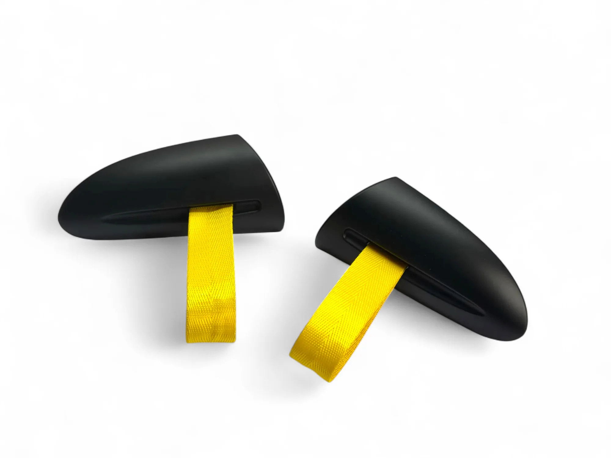 GT3RS Style Interior Handle Replacement - 1 Pair Handles with Red / Yellow / Black Straps For Porsche 997 911 987 Cayman Boxster - view 5