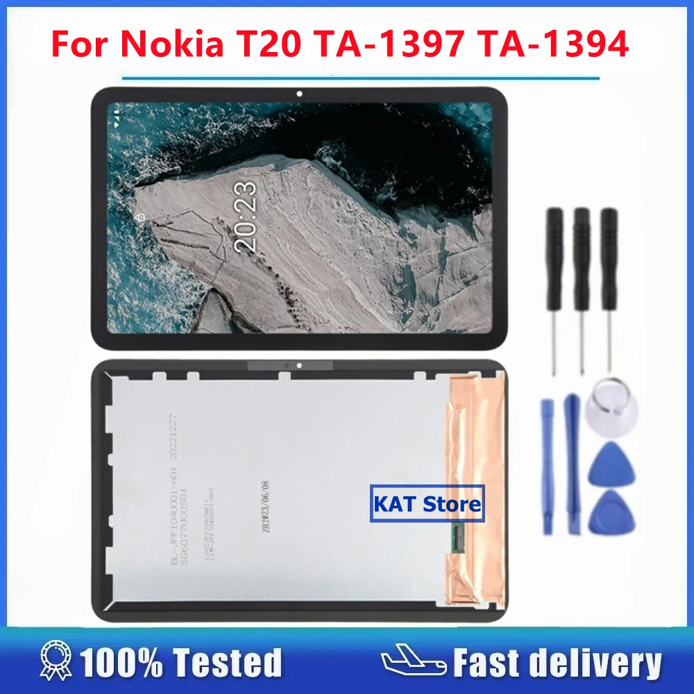 

Совместимый ЖК-дисплей 10,4 дюйма для Nokia T20 TA-1397 TA-1394, сенсорный экран, дигитайзер, полная сборка, Запасная часть