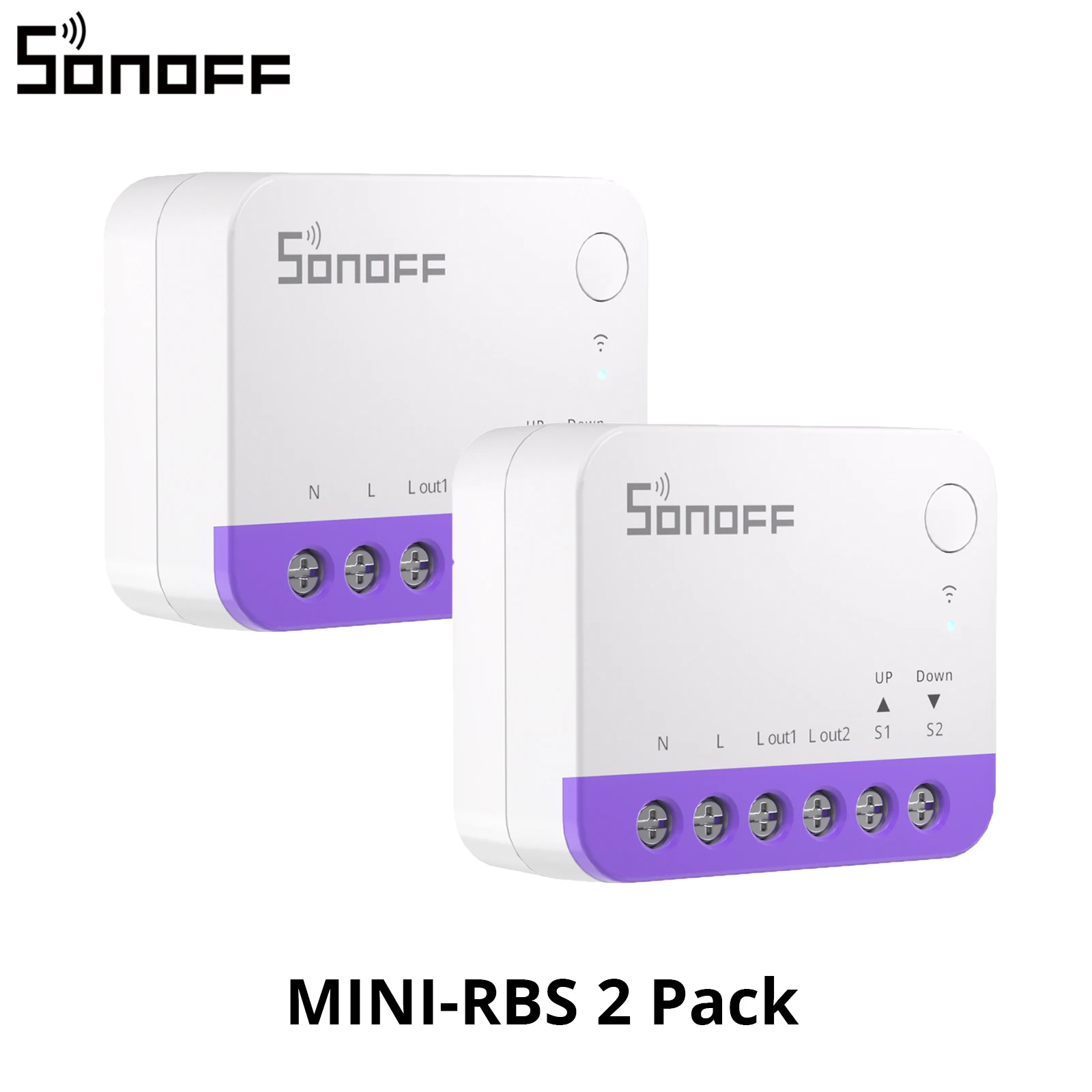 SONOFF MINI-RBS Rollladen- & Jalousieschalter Unterputz – Matter kompatibel, präzise Steuerung, Zeitplan & Kalibrierung, Alexa