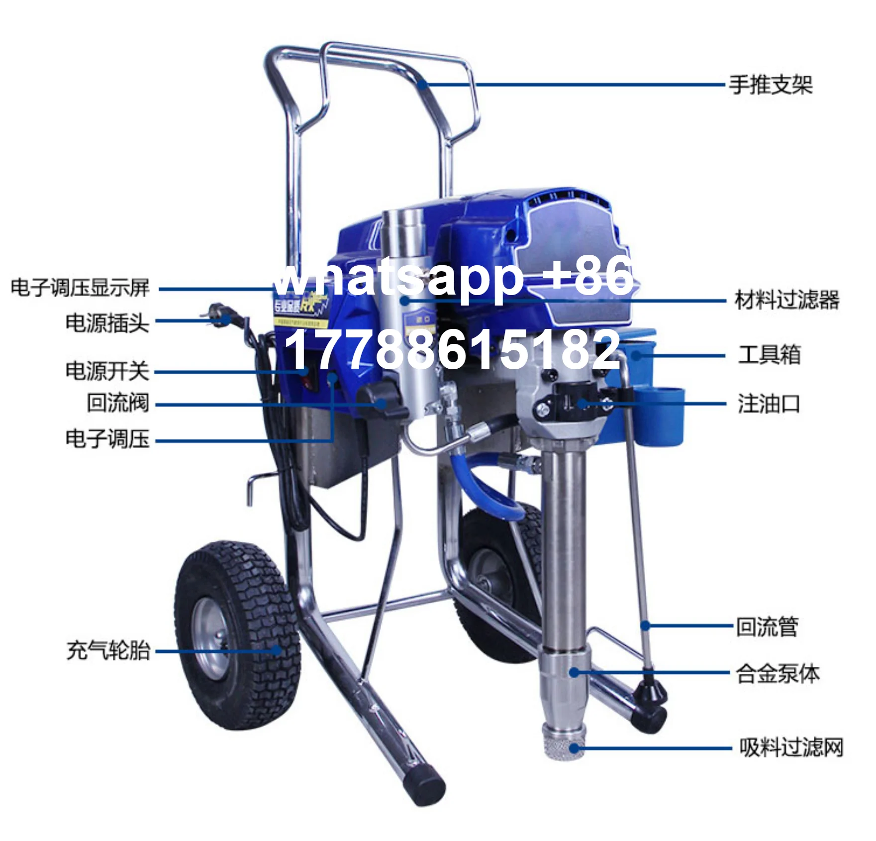 Professional Airless Spray Machine Latex Paint, Paint, Coating, Ultra-Thin Fire Retardant Coating Sprayer Machine