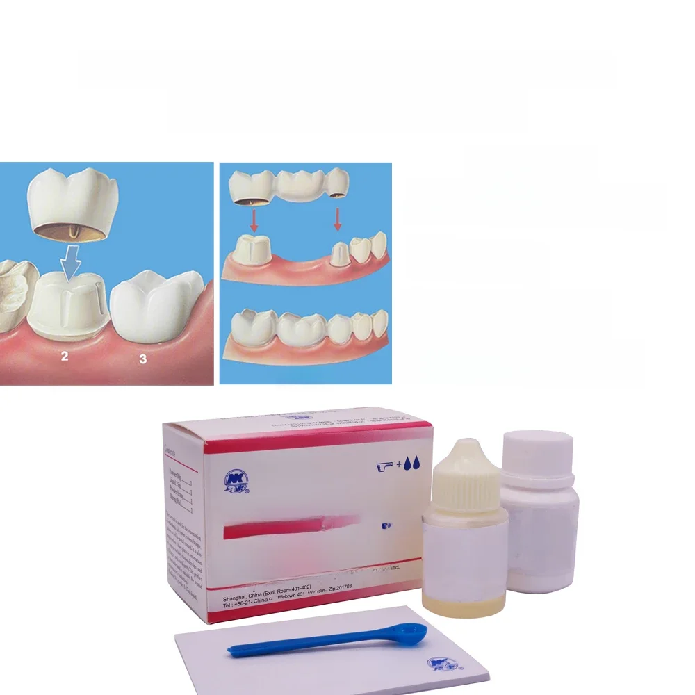 Zestaw trwałego cementu dentystycznego do mostu koronowego Gic Fuji Super bardzo mocny klej do protez dentystycznych Materiał stomatologiczny — zdjęcie 2