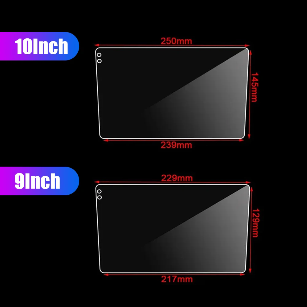 Car Tempered Glass Protective Film Car Sticker For 9 10.1 inch Car Radio Stereo DVD GPS Touch Full LCD Screen