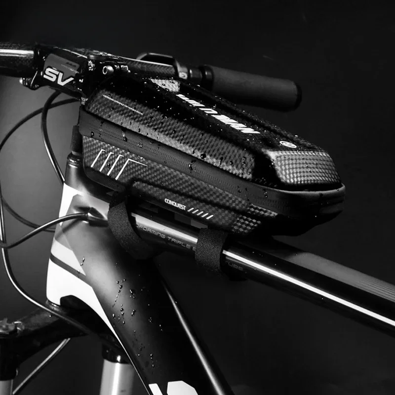 AliExpress WILD MAN E5 Bicycle Bag, Large Capacity Hard Shell, MTB Road Bike Bag, Waterproof Top Tube, Carbon PU, Cycling Accessories