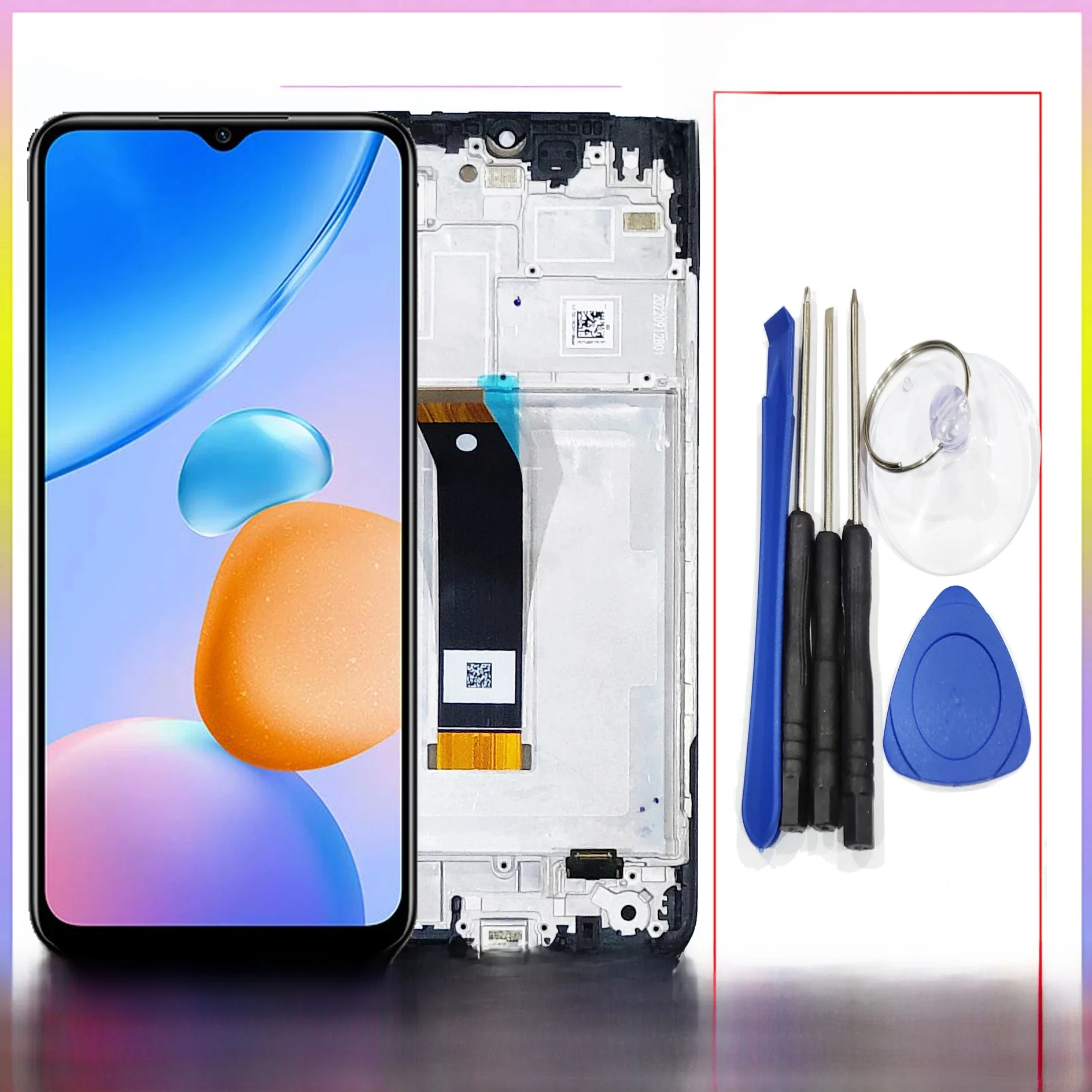 Dla Xiaomi Redmi 10 5G Wyświetlacz LCD z ramką ekranu dotykowego 22041219 G 22041219 Części zamienne do paneli NY — zdjęcie produktu 7