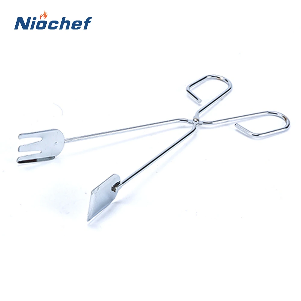 

Stainless Steel Scissors Type Grilled Food Clip BBQ Tool Fire Plier Outdoor Gadget Kitchen Barbecue Tongs Accessories Food Plie