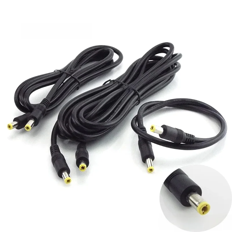 0.5/1.5/3M 12V 10A DC rozdzielacz zasilania złącze męskie na męskie 5.5mm * 2.5mm wtyczka zasilania przedłużacz z adapterem — zdjęcie 2