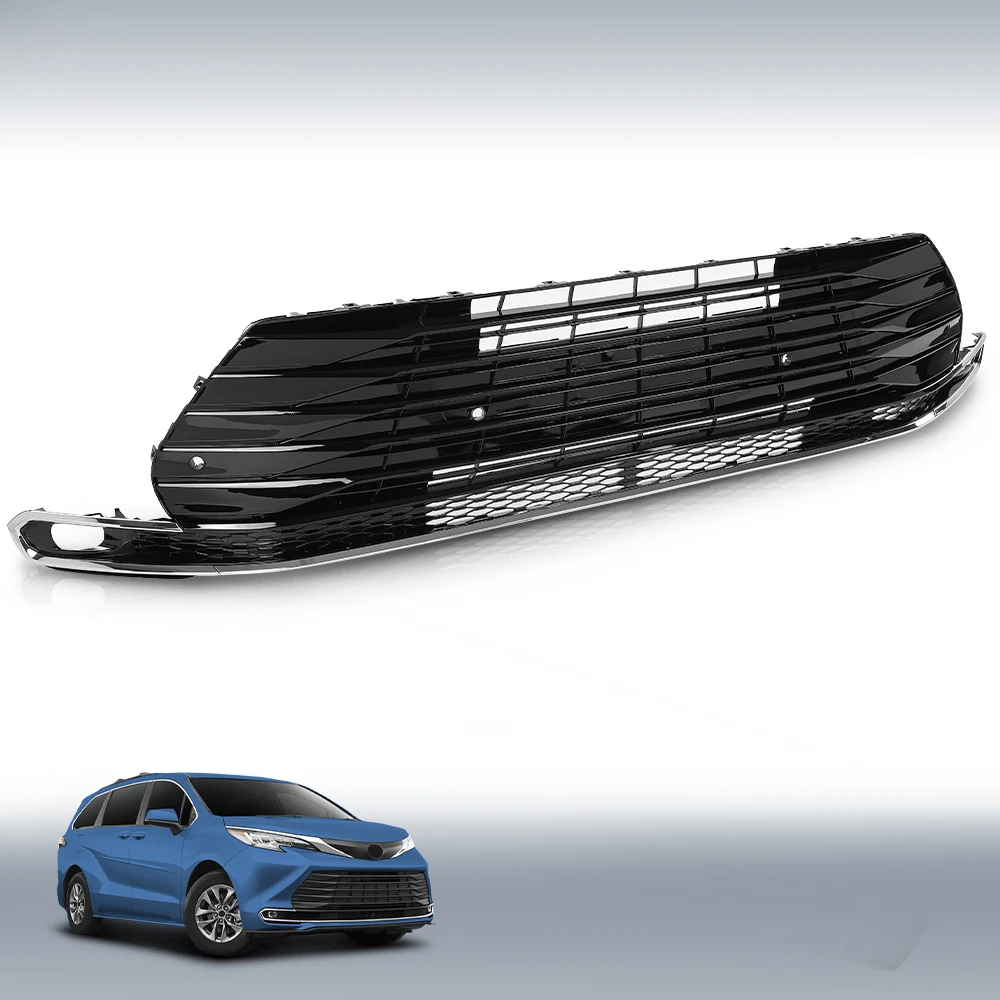 المصد الأمامي الشبكة السفلية ث/فتحات الاستشعار ث/O كام صالح ل 2021-2024 تويوتا سيينا Pp شبكة دائم مقاوم للماء مقاوم للثلج والغبار #1