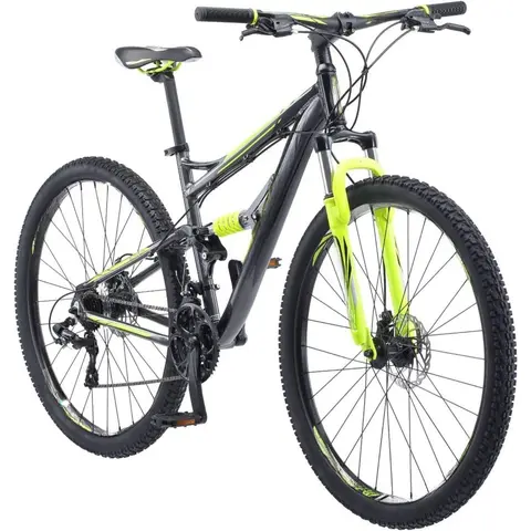 Mountain Bike for Adult Men Women, 29-Inch Wheels, Full Suspension, 24-Speed Shimano Drivetrain, Trigger Shifter