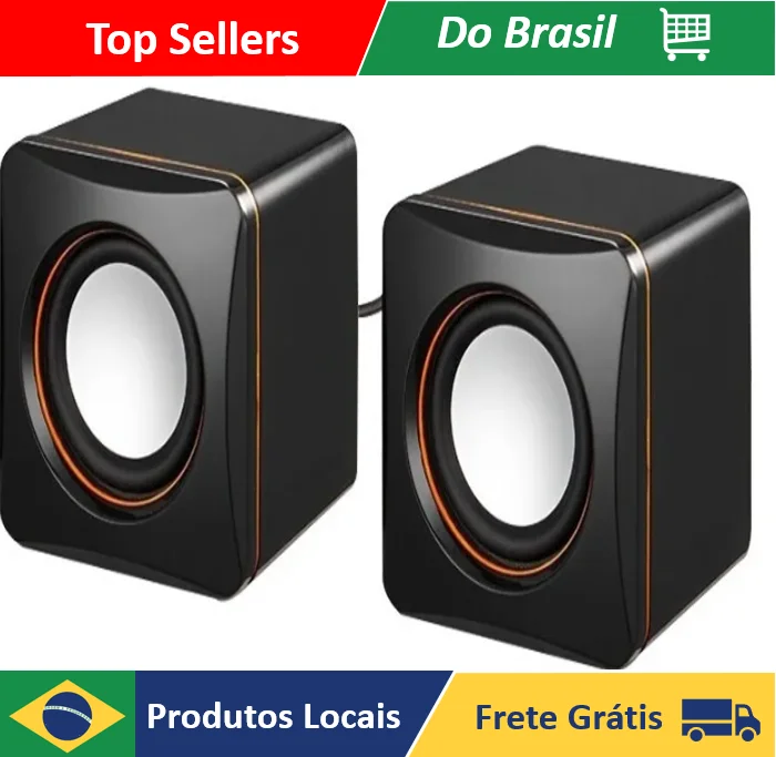 NEVERDIE STORE - Caixa Caixinha Som Portátil 3w Usb P2 Pc Notebook Celular Conveniente ENVIO RAPIDO PARA TODO O BRASIL