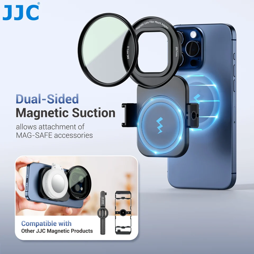 JJC 67mm Magnetic Phone Lens Filter Adapter Mount for iPhone 17