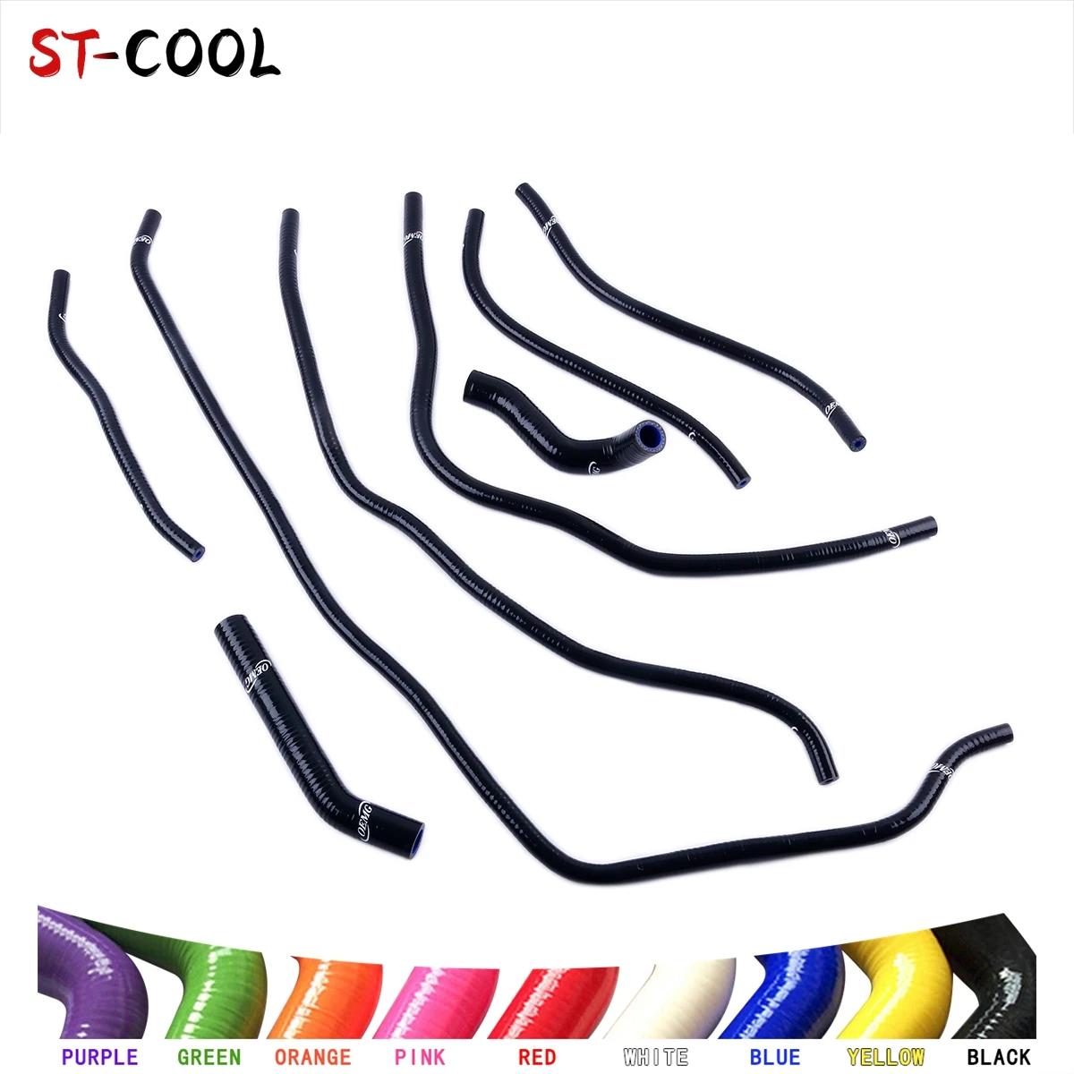 For BMW F650 1994-2000 F 650 1995 1996 1997 1998 1999 Motorcycle Coolant Radiator Silicone Hose Kit Silicon Tubes 8Pcs 10 Colors